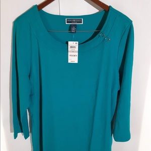 Karen Scott 3/4 sleeve Tee-Top